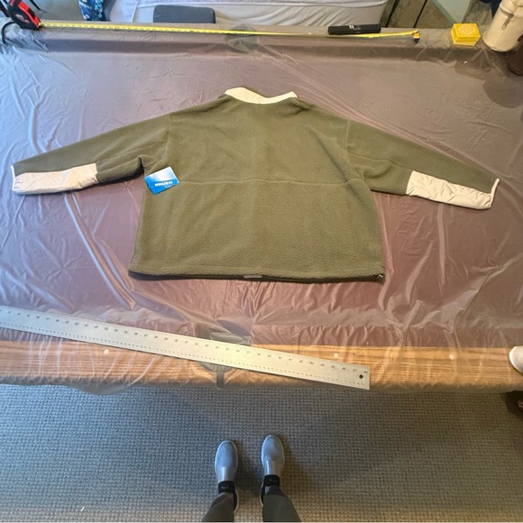 NWT Women's Columbia Cloud Point Snap Fleece Green/Cream Size 3X - Picture 5 of 10